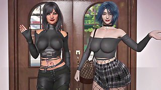 3D animated scenes with big naturals and adult gameplay featuring stepmom and teen action