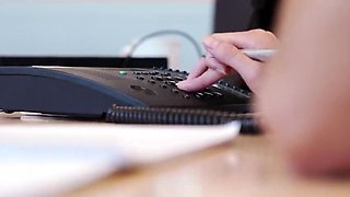 Office Sex with Big Tits MILF Taylor Sands - Blowjob and Fucking in Stockings