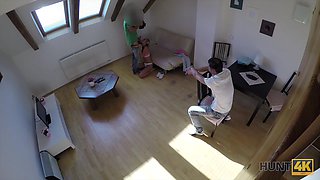 HUNT4K. Cuckold agreed to watch stranger's copulation with...