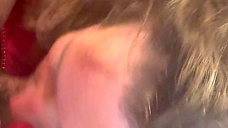 Green Eyed Freckled MILF Queen Crawls to Daddy and Swallows His Dick