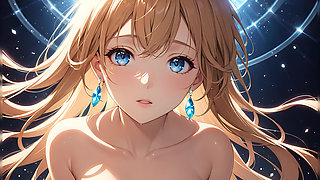 Ethereal Ascent: a Beautiful Young Woman Wrapped in Celestial Light