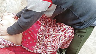 Saheb ji fucked the innocent village maid with big breasts by making her a mare in the courtyard of the house