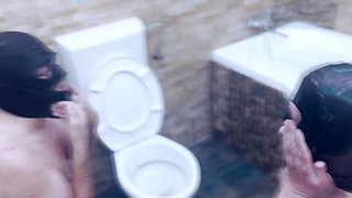 Extreme toilet humiliation - Wash your face in my toilet - Zeida and Luciferia
