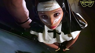Nun Dominates Prisoner in the Monastery