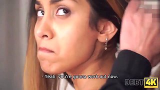 Debt4k. xxx with hot vixen with sexy tattoo and slender figure is the flawless paycheck