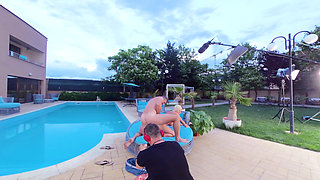 Backstage at the Pool I Like the Sun and the Cock Nina Heels