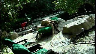 Classic Blonde MILF Nailed Hard Outdoors