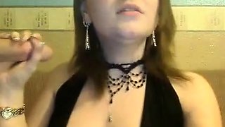 Smoking Hot Girl Gives a Blowjob on Webcam