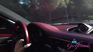 Brunette Mesmerizes with Outdoor Park Date Passion