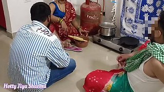 Bhojpuri Bhabhi Hardcore Threesome With Father-in-Law & Dever - Hot Desi Sex