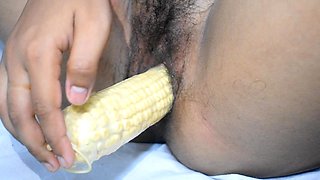 Creamy Cone Deep Inside My Pussy - Intense Food Insertion Play