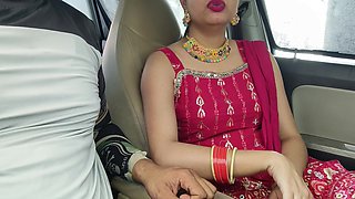 Cute Desi Indian Beautiful Bhabhi Gets Fucked with Huge Dick in Car Outdoor Risky Public Sex.