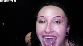 Black and white dudes enjoy getting pleasured by slut Raven Vice