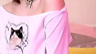 Cute Tease Without Panties Touches Herself