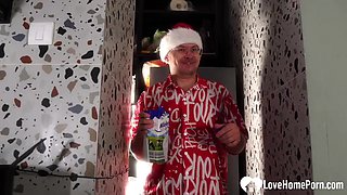 She Loves It In Our Naughty Christmas Kitchen Fuck Gets Exposed And Rough