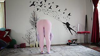 Goddess Aurora Willows Bend Over, and Cameltoe in Pink Dress Pants, Custom Order