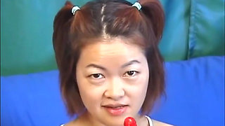 Asian hairy pussy on the big dick