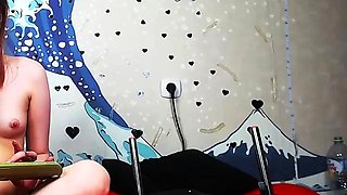 Small tit girl Georgia Jones masturbating in panties