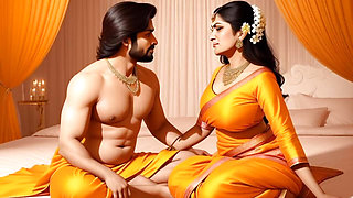 Beautiful Bhabhi Got Doggie Cream pie in Indian Saree