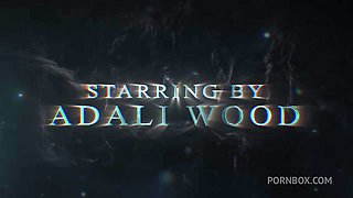Sexy teen Adali wood first DP interracial big gape
