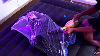 Extreme fetish latex play
