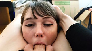 Cute brunette young hookup amateur teen blowjob