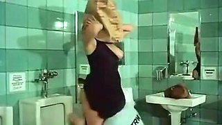 Desiree Cousteau in vintage sex movie with nasty sex in the toilet