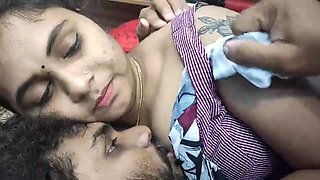 Mallu Indian couple hot romantic fuck in saree
