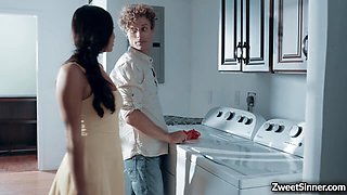 Gorgeous babysitter Karlee Greys dirty panties