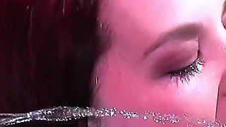 Blonde Bitch Swallows It All - Golden Shower & Cumshot at the End