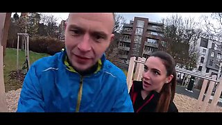 VIP4K. Jogging ended up as a hot sex with a stranger with a cuckolding BF