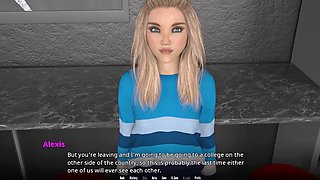 Petite blonde teen gives a sultry blowjob with an anime flair and sexy voice