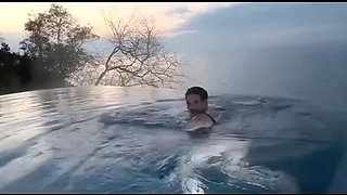 Hot Russian MILF Karmenmilf Shows Off Her Big Ass and Natural Tits by the Sea