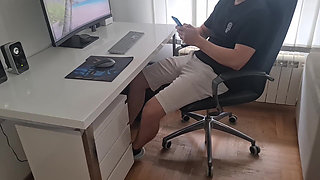 I Was Using My Phone and She Interrupted Me, Suck My Cock, Took Me to the Room and Gave Me a Titjob