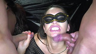Bukkake gangbang action with DaCada and Beth