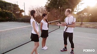 Abrill Gerald + beautiful baretta do the tennis coach