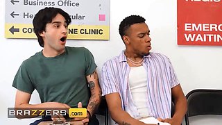 Lulu Chu double takes on mazee & alex at the same time & uses her mastery to take their semen out - brazzers