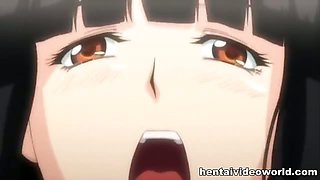 Submissive hentai school girl owned by old guy
