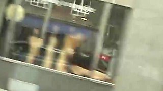 Two sexy chicks are getting slammed in the car