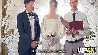 Bride Was Fucked Hard And Got Anal Creampie While Guests Were Watching 17 Min