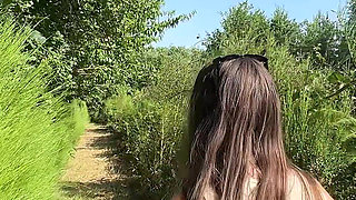 Sloppy Deepthroats, Blowjob and Ball Licking in the Forest - Luna Doll