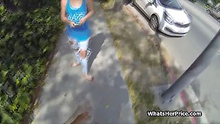 Picking up and fucking short haired blonde cutie