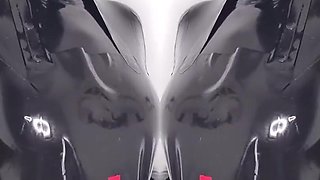 Cum eating for Lady Valeska's rubber clinic