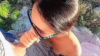 Passionbunny - Public Risky Doggy Fuck After Blowjob With Friends Wife In Top Of Mountains