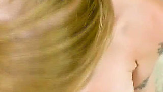 Nora Ivy Big Tits Redhead Tattooed POV Cum Swallow Blowjob on Knees