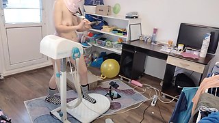 Amateur Massage with Naked Brunette Vibrator. Hairy Latina Pussy, Big Tits, Big Ass.