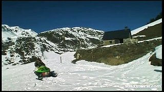Liliane Tiger Has Her Perfect Ass Invaded on a Snowmobile - Private Porn Sex Videos
