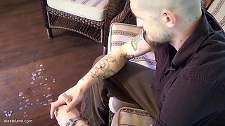 Submissive Slut Maid Spills Stepbrothers Coffee