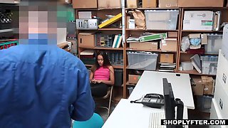 Latina caught for petty theft and bum-fucked