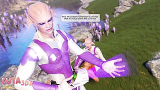 Lissome Alien's big cock scene